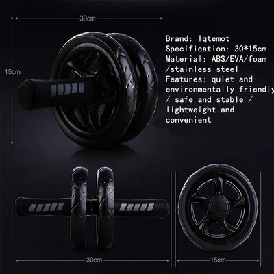 Rodillo para abdominales, rodillo para mantenerse en forma, artefacto para abdominales en casa, sin ruido, equipo de entrenamiento abdominal para entrenamientos de fuerza en el gimnasio.