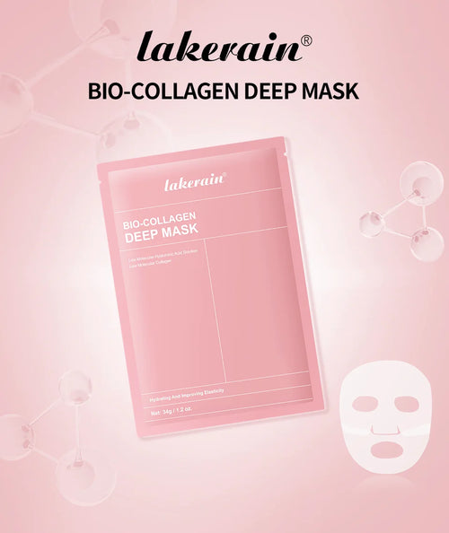 Mascarilla profunda Bio-Colágeno Real, suplemento de colágeno, mascarilla de hidrogel hidratante nocturna, mejora la elasticidad, minimiza los poros y reafirma.