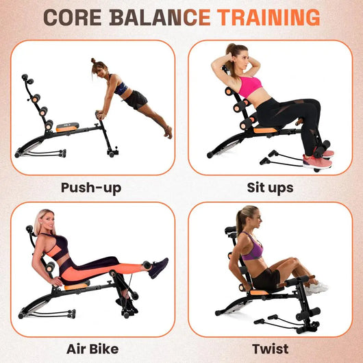 Banco de abdominales para gimnasio en casa, máquina multifuncional ajustable para abdominales, equipo de ejercicio abdominal para entrenamiento corporal completo.