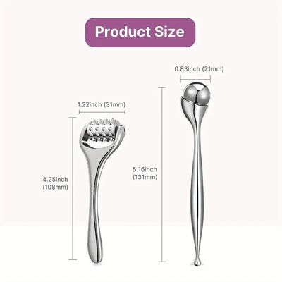 Rodillo de hielo de acero inoxidable para todo el cuerpo, masajeador facial y de ojos, reafirmante y reafirmante.