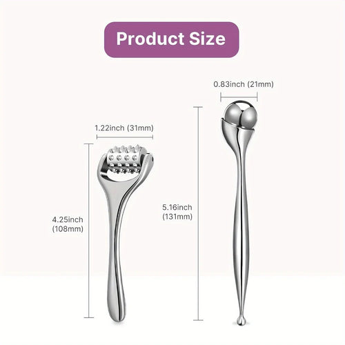 Rodillo de hielo de acero inoxidable para todo el cuerpo, masajeador facial y de ojos, reafirmante y reafirmante.