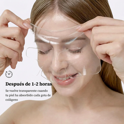 Mascarilla profunda Bio-Colágeno Real, suplemento de colágeno, mascarilla de hidrogel hidratante nocturna, mejora la elasticidad, minimiza los poros y reafirma.