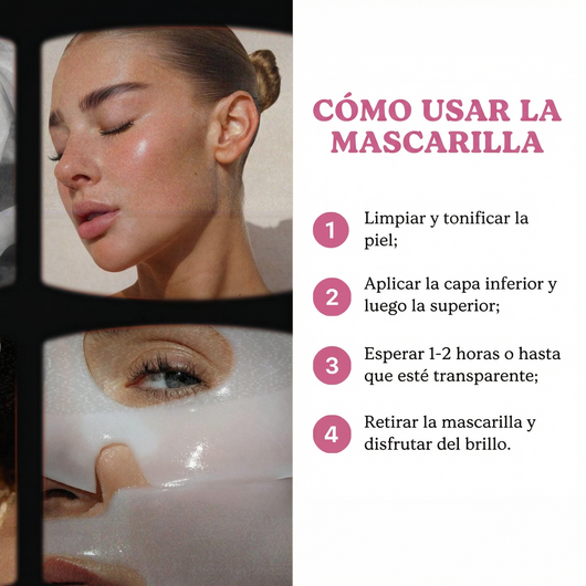 Mascarilla profunda Bio-Colágeno Real, suplemento de colágeno, mascarilla de hidrogel hidratante nocturna, mejora la elasticidad, minimiza los poros y reafirma.
