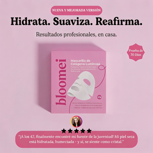 Mascarilla profunda Bio-Colágeno Real, suplemento de colágeno, mascarilla de hidrogel hidratante nocturna, mejora la elasticidad, minimiza los poros y reafirma.