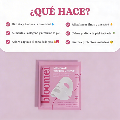 Mascarilla profunda Bio-Colágeno Real, suplemento de colágeno, mascarilla de hidrogel hidratante nocturna, mejora la elasticidad, minimiza los poros y reafirma.