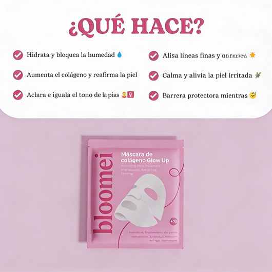 Mascarilla profunda Bio-Colágeno Real, suplemento de colágeno, mascarilla de hidrogel hidratante nocturna, mejora la elasticidad, minimiza los poros y reafirma.